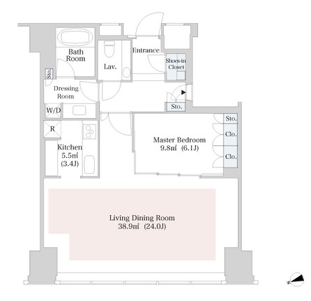 ラ・トゥール新宿4204号室の図面