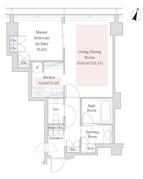 ラ・トゥール青葉台2102号室の図面