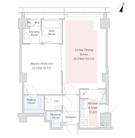ラ・トゥール青葉台2105号室の図面