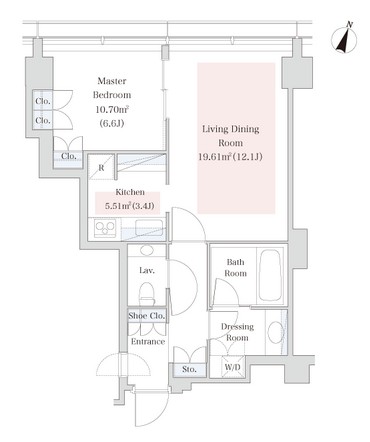 ラ・トゥール青葉台2202号室の図面