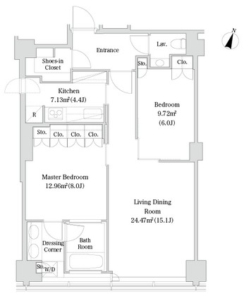 ラ・トゥール青葉台2610号室の図面