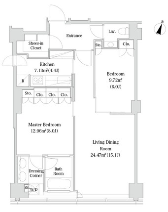 ラ・トゥール青葉台2910号室の図面
