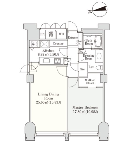 ラ・トゥール千代田2611号室の図面