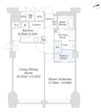ラ・トゥール千代田2711号室の図面