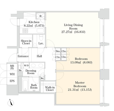 ラ・トゥール半蔵門1405号室の図面