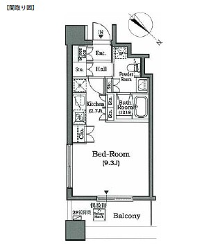 ホライズンプレイス赤坂205号室の図面