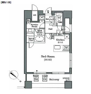 ホライズンプレイス赤坂301号室の図面