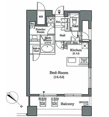 ホライズンプレイス赤坂501号室の図面