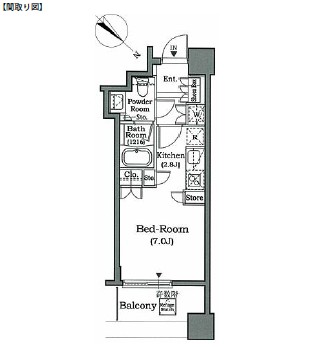 ホライズンプレイス赤坂606号室の図面