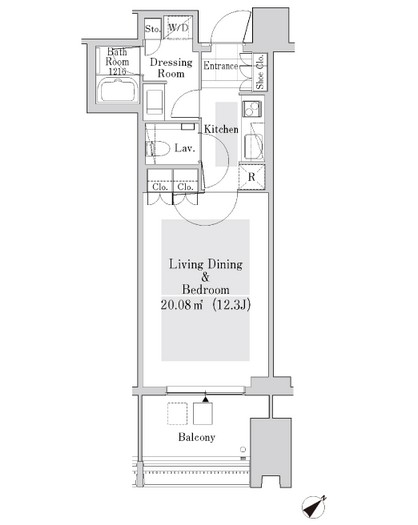 ラ・トゥール新宿ガーデン2405号室の図面