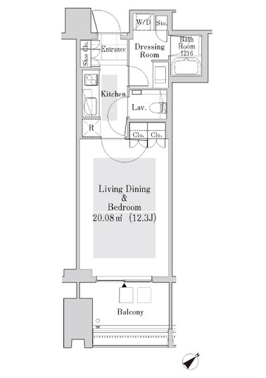 ラ・トゥール新宿ガーデン2406号室の図面