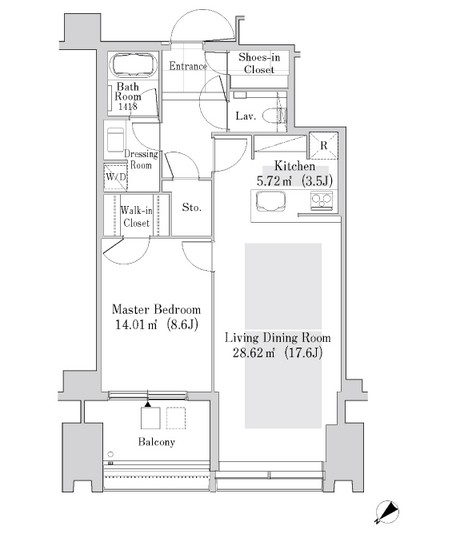 ラ・トゥール新宿ガーデン2421号室の図面