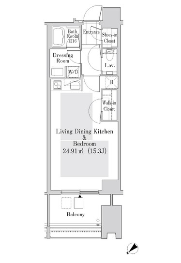 ラ・トゥール新宿ガーデン2721号室の図面