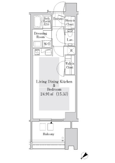 ラ・トゥール新宿ガーデン2921号室の図面