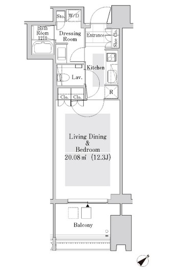 ラ・トゥール新宿ガーデン3406号室の図面