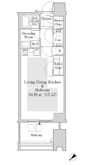 ラ・トゥール新宿ガーデン3421号室の図面