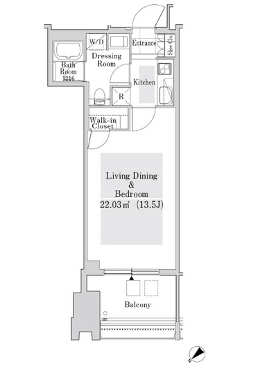ラ・トゥール新宿ガーデン3423号室の図面