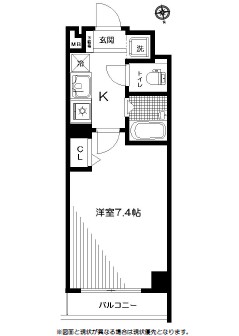 スペーシア飯田橋Ⅰ・Ⅱ206号室の図面