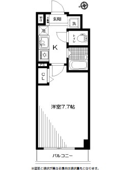 スペーシア飯田橋Ⅰ・Ⅱ402号室の図面