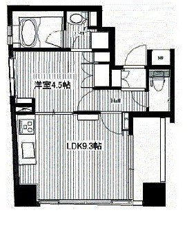 プロシード西新宿206号室の図面