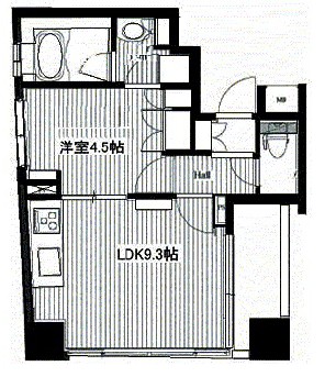 プロシード西新宿806号室の図面