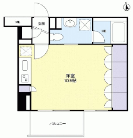 グランカーサ新宿御苑1203号室の図面