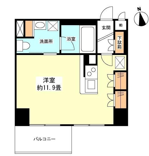 グランカーサ新宿御苑1404号室の図面