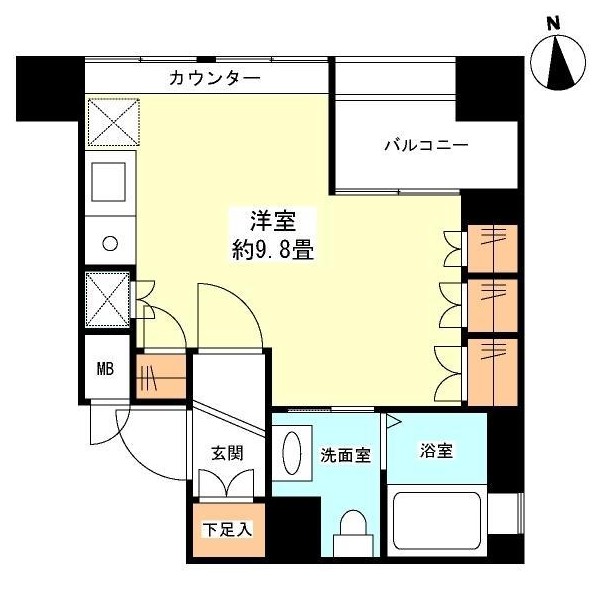 グランカーサ新宿御苑307号室の図面