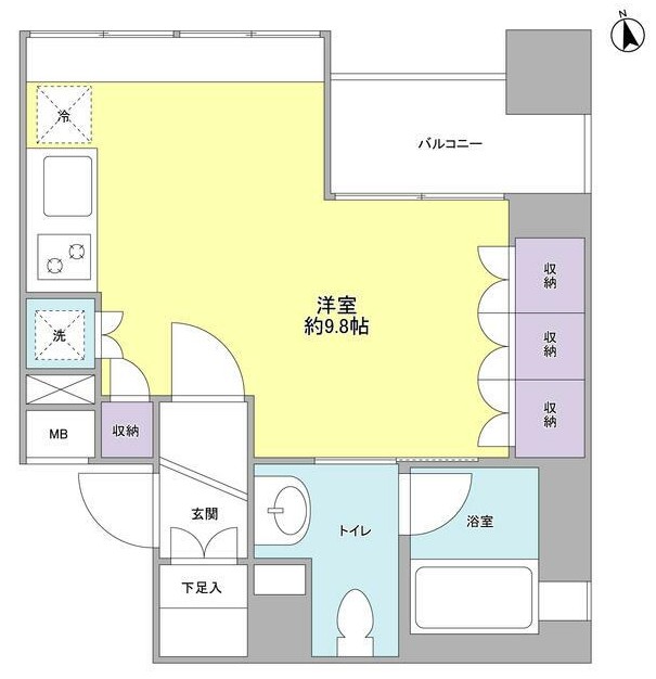 グランカーサ新宿御苑707号室の図面