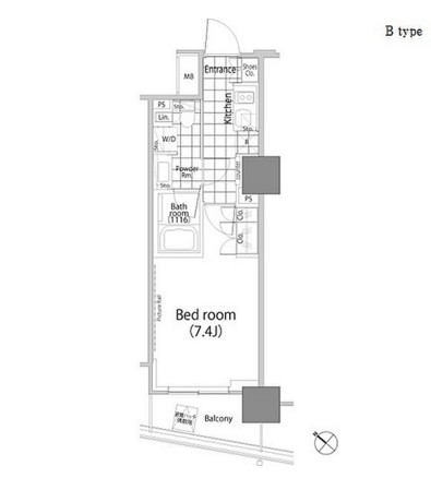パークハビオ赤坂タワー1108号室の図面