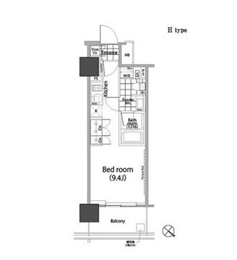 パークハビオ赤坂タワー1605号室の図面