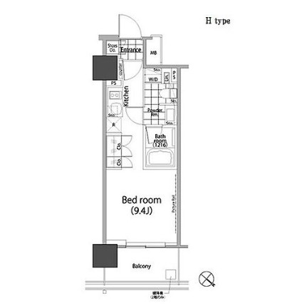 パークハビオ赤坂タワー203号室の図面