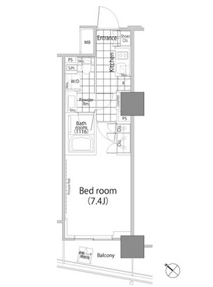パークハビオ赤坂タワー206号室の図面