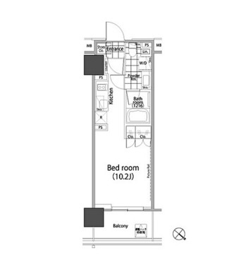 パークハビオ赤坂タワー503号室の図面