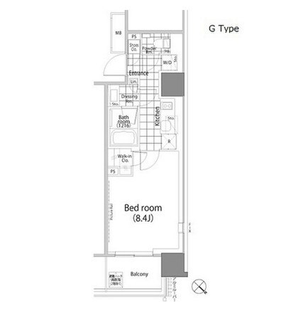 パークハビオ赤坂タワー806号室の図面