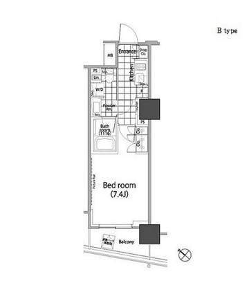 パークハビオ赤坂タワー908号室の図面
