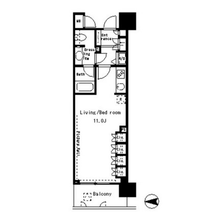 パークアクシス四谷ステージ403号室の図面