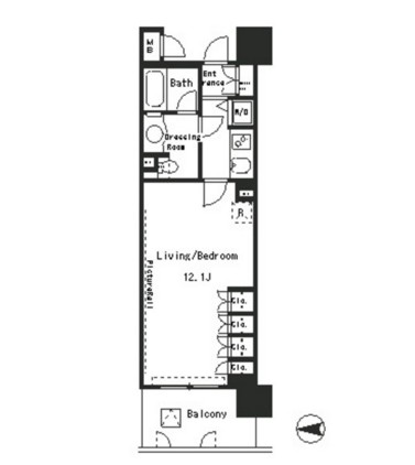 パークアクシス四谷ステージ605号室の図面