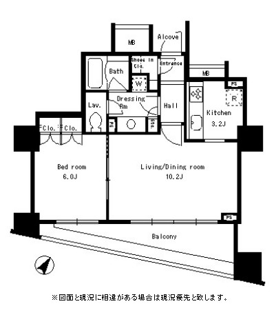 パークアクシス日本橋ステージ1005号室の図面