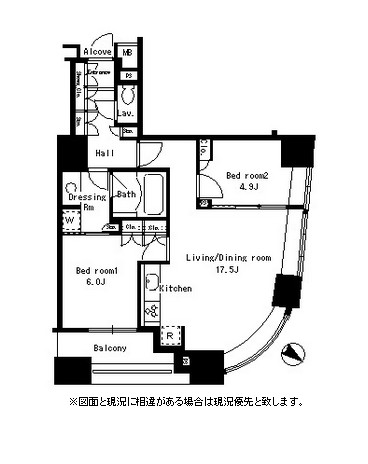 パークアクシス日本橋ステージ414号室の図面