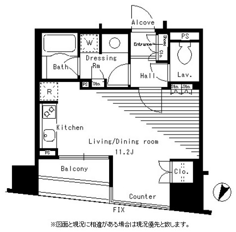 パークアクシス日本橋ステージ515号室の図面