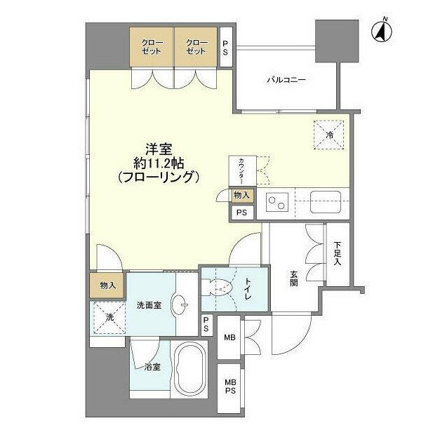 パークアクシス白金台南5001号室の図面