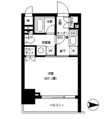 パークキューブ神田208号室の図面