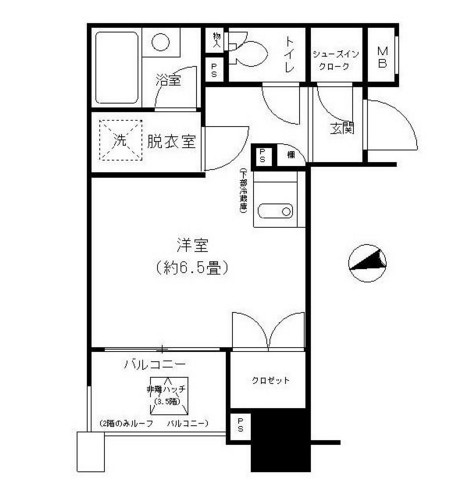 ファミール新宿グランスイートタワー303号室の図面