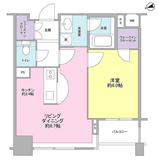 ファミール新宿グランスイートタワー404号室の図面