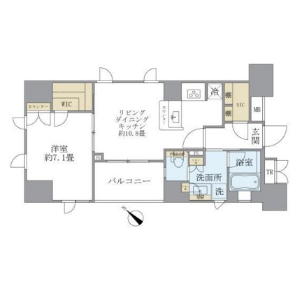 Ｂｒｉｌｌｉａ銀座ｉｄ413号室の図面