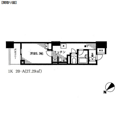 レジディア日本橋馬喰町507号室の図面