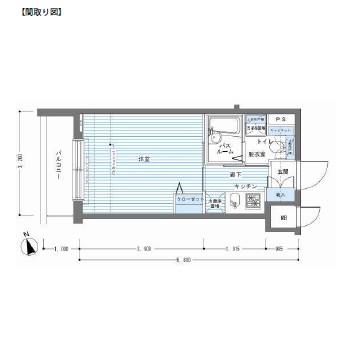 レジディア銀座東1204号室の図面