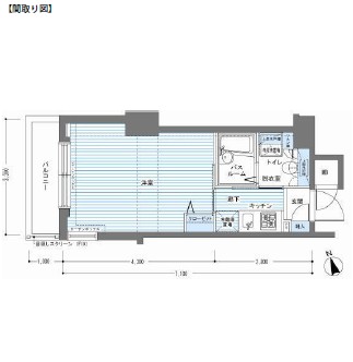 レジディア銀座東1205号室の図面