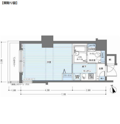 レジディア銀座東205号室の図面